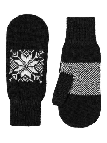 Norlender Snowflake Mitten - Black