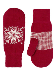 Norlender Snowflake Mitten - Red