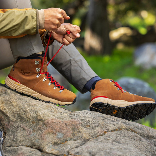 Danner W Mountain 600 Leaf GTX - Grizzly Brown/Rhodo Red