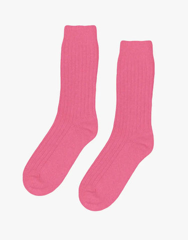 Colorful Standard M Merino Wool Blend Sock - Bubblegum Pink