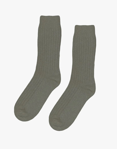 Colorful Standard M Merino Wool Blend Sock - Dusty Olive