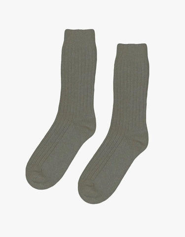 Colorful Standard W Merino Wool Blend Sock - Dusty Olive