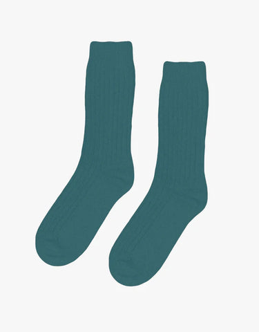 Colorful Standard W Merino Wool Blend Sock - Ocean Green