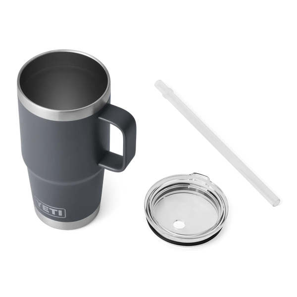 Yeti Rambler 25oz Straw Mug - Charcoal