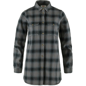 Sale Fjallraven W Övik Twill Shirt LS - Iron Grey/Grey