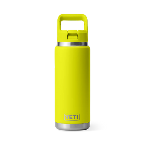 Yeti Rambler 26oz colour straw bottle - firefly yellow