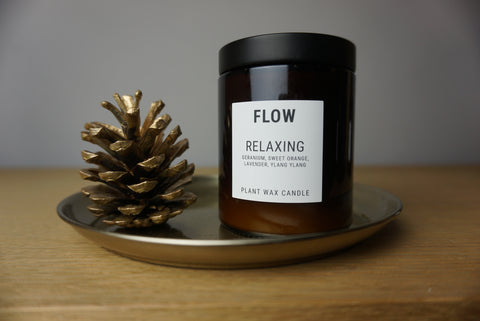 Plant Wax Candle - Relaxing (geranium, sweet orange, lavender & ylang ylang)