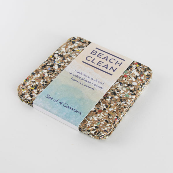 LIGA Beach Clean Square Coaster x 4