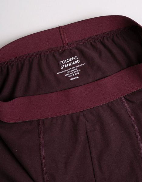 Colorful Standard Organic Cotton Boxers - Oxblood red