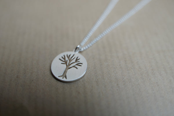 Pilgrim Tree Pendant Necklace - Silver