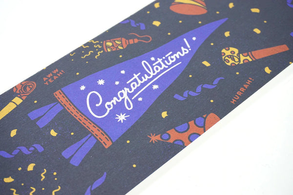 Oxford Pennant Mini  w/card - Congratulations