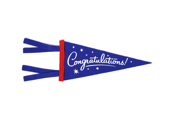 Oxford Pennant Mini  w/card - Congratulations