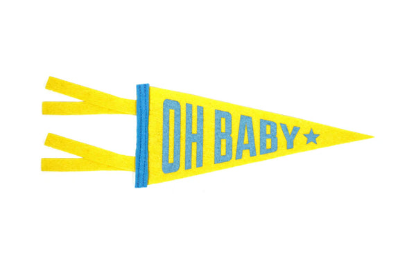 Oxford Pennant Mini  w/card - Oh Baby
