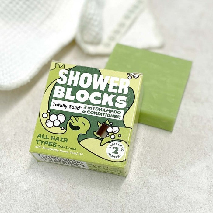 Shower Blocks 2in1 Shampoo and Conditioner - All Hair Types (Kiwi & Lime)