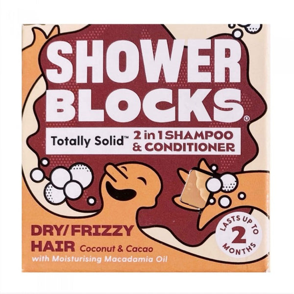 Shower Blocks 2in1 Shampoo and Conditioner - Dry/Frizzy Hair (Coconut & Cacao)