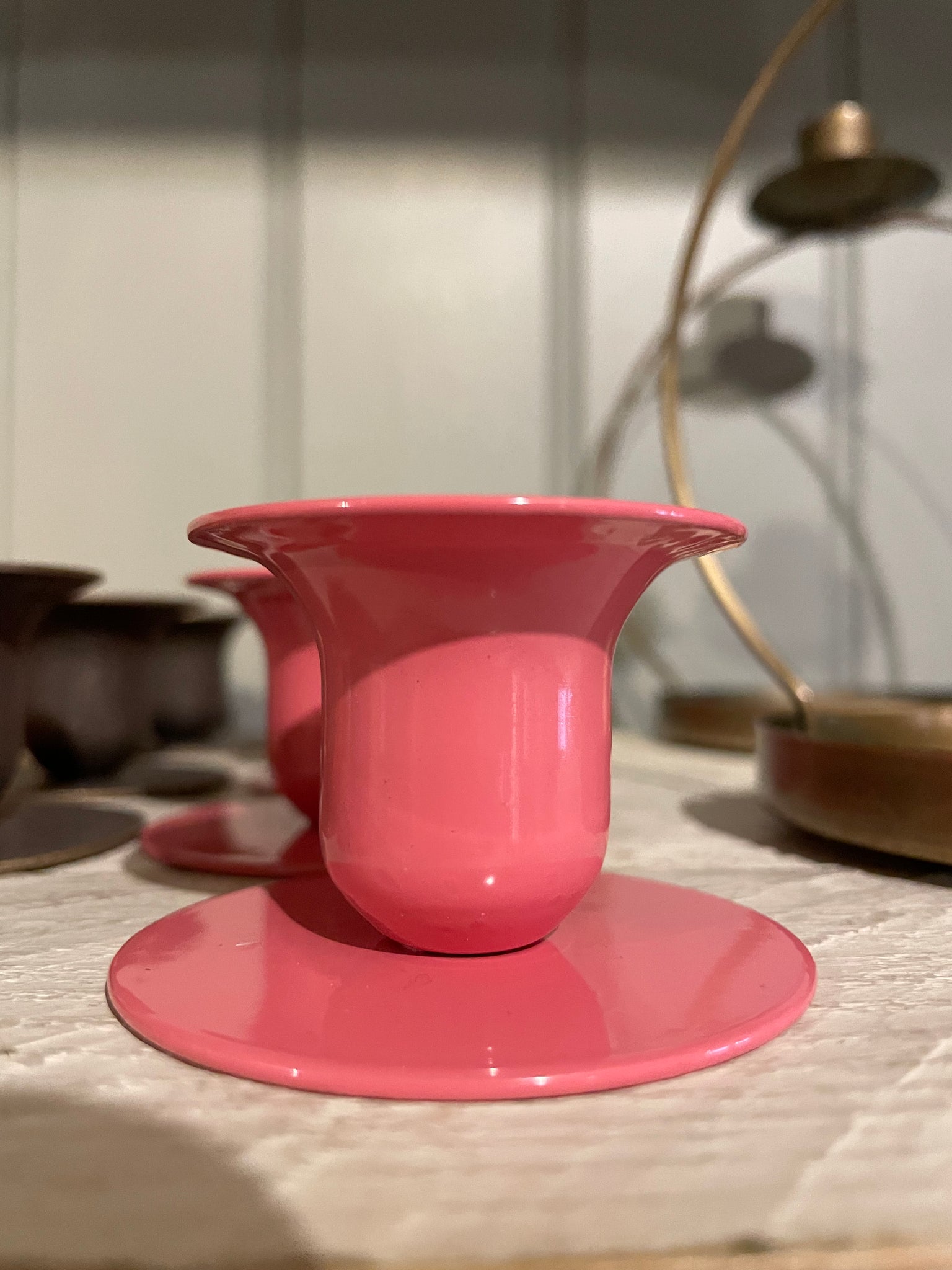 Kunstindustrien Bell Candlestick - Pink