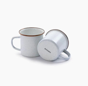 Barebones Enamel Cup - set of 2 - Eggshell